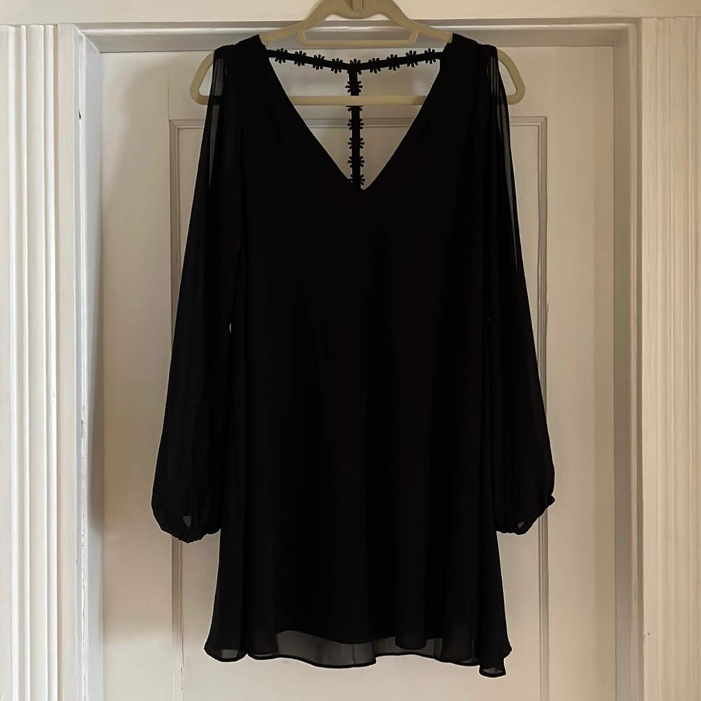 Tobi Black Chiffon Dress